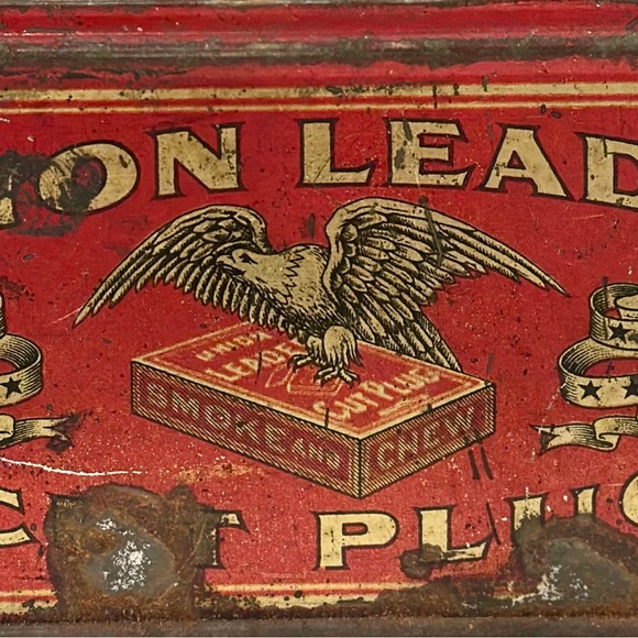 Union Leader Cut Plug Tobacco Tin 
Year 1915 - Picture 5 of 7